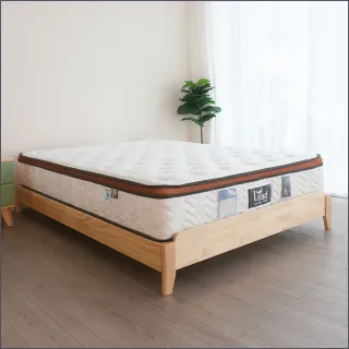 【麗得傢居】向日葵6x7尺實木床底+涼感紗獨立筒床墊二件式 雙人特大king size床組(訂製品 交期7-14天)