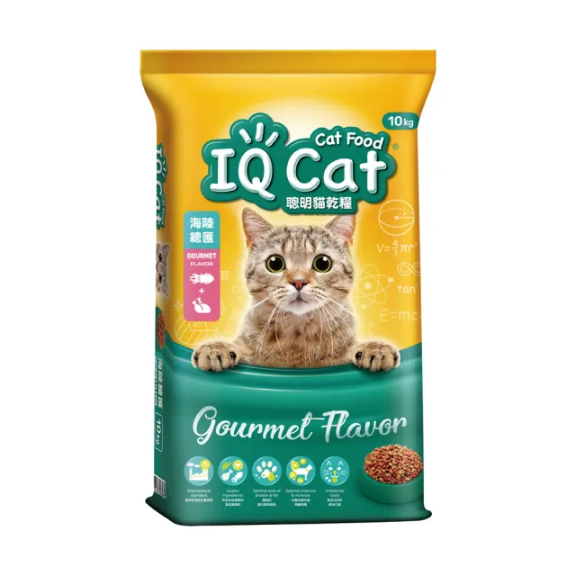 【IQ CAT】聰明貓乾糧-多種口味 10KG(貓飼料/成貓)