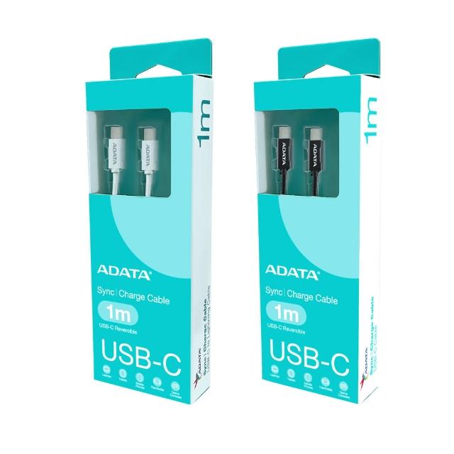 【ADATA 威剛】USB-C to USB-C 100W 1M 編織充電傳輸線(支援i15/i16/i17/Android/Switch/筆電快充)