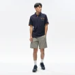 【JEEP】男裝 撞色衣袖純棉短袖POLO衫(紫色)