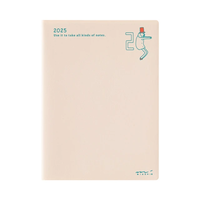 MIDORI 《2025 Pocket Diary 手帳 - 歐吉桑》A6 八分割週曆