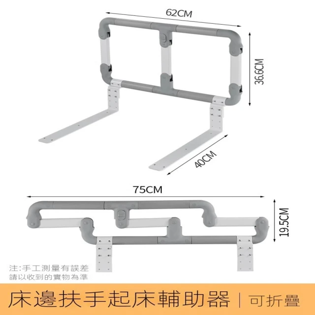 特幫旗艦店 床邊扶手 安全扶手 起床輔助器(折疊款/高度可調/一鍵折疊)