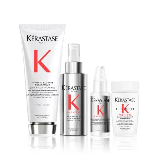 【KERASTASE 巴黎卡詩】白鑽升重建髮乳200ml+白鑽升重建熱活精華90ml