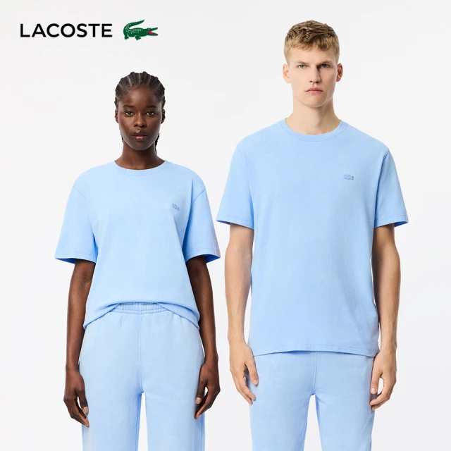 LACOSTE 女裝-美麗諾羊毛針織圓領長袖毛衣(花紗灰)好