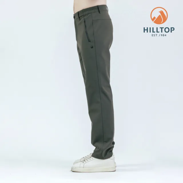 【Hilltop 山頂鳥】超潑水保暖彈性長褲 男款 綠｜PH31XMP0ECM0