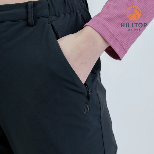 【Hilltop 山頂鳥】超潑水保暖彈性長褲 女款 黑｜PH31XFQ4ECA0