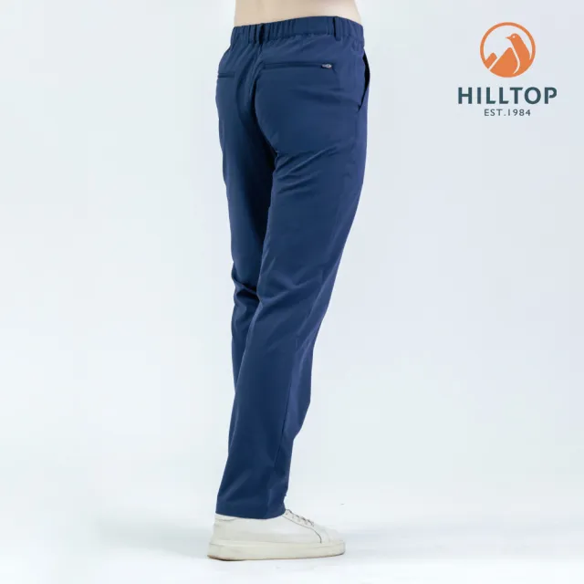 【Hilltop 山頂鳥】超潑水抗UV彈性長褲 男款 藍｜PH31XMO8ECE0