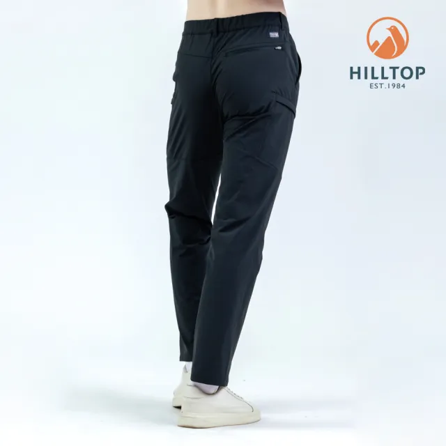【Hilltop 山頂鳥】超潑水保暖彈性長褲 男款 黑｜PH31XMO9ECA0