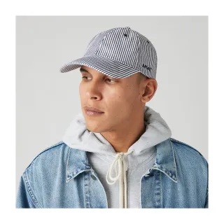 【LEVIS】刺繡Logo條紋鴨舌帽 熱賣單品 D7589-0014