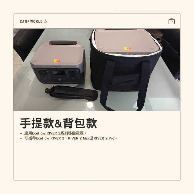 【ECOFLOW】交換禮物 River 2 專用收納包 背包款(收納包 背包 後背包 露營 逐露天下)