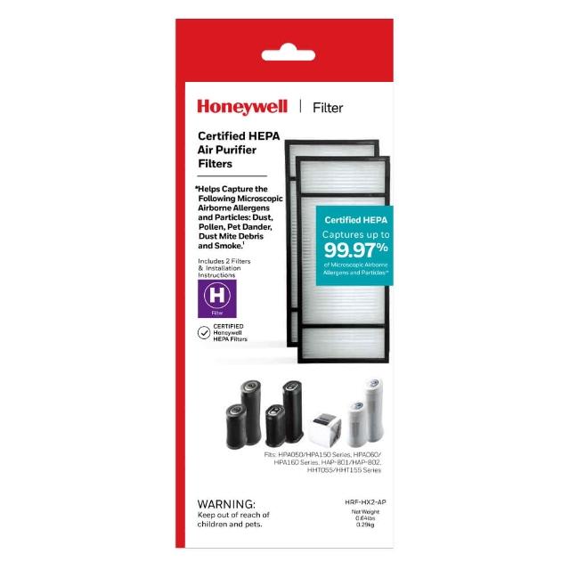  Honeywell HRF-HX2-AP HEPA濾網結合HRF-B1活性碳CZ除臭濾網的專業組合包，專為HPA-162WTW空氣清淨機設計，能有效過濾PM2.5、過敏原及異味，中國原廠生產，提供優異空氣淨化效能，內容包含1盒HEPA濾網+4盒活性碳濾網，適合日常維護使用，提升居家空氣品質。 