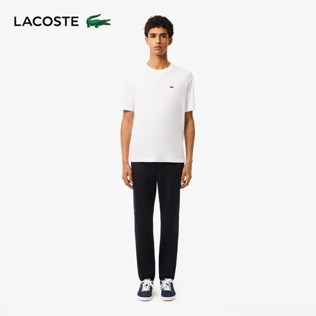 LACOSTE 男裝-修身彈性棉質卡其褲(深藍色)