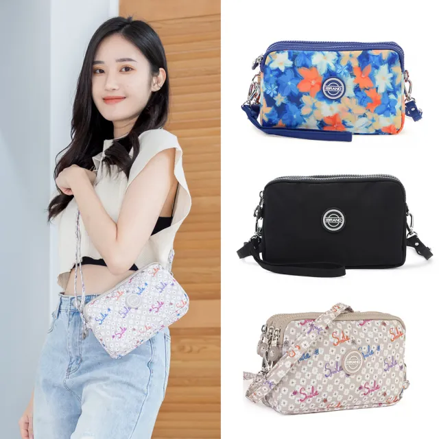 【iBrand】雙11 輕盈防潑水三層2WAY手提側斜背包(防水包 任選)