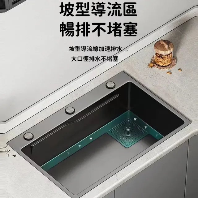 【JOMOW】納米304加厚不銹鋼水槽單槽洗菜台下盆(洗碗槽/台下盆/廚房水槽)