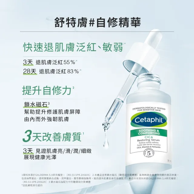 【Cetaphil 舒特膚】官方直營 舒新雪潤B5修護精華 30ml*2入(自修精華)