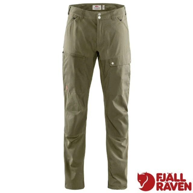 Fjallraven 男 Abisko Midsummer 彈性耐磨登山健行長褲_標準版(81152R-235-622 草原棕/淺橄欖)