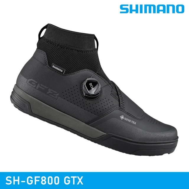 城市綠洲 SHIMANO 男 平底極限運動自行車鞋 SH-GF800GTX 黑色(車鞋 自行車鞋 卡式車鞋)