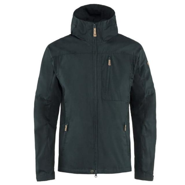 【Fjallraven】小狐狸 男 Sten G-1000 輕量防風保暖連帽外套.夾克.風衣.大衣(81679-555 暗深藍)