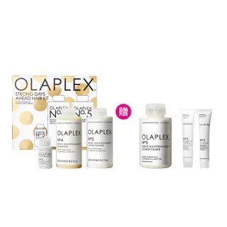 【OLAPLEX 歐啦】金三角禮盒囤貨組(3號護髮素50ml+4號洗髮乳250ml+5號護髮素250ml+5號護髮素100ml)