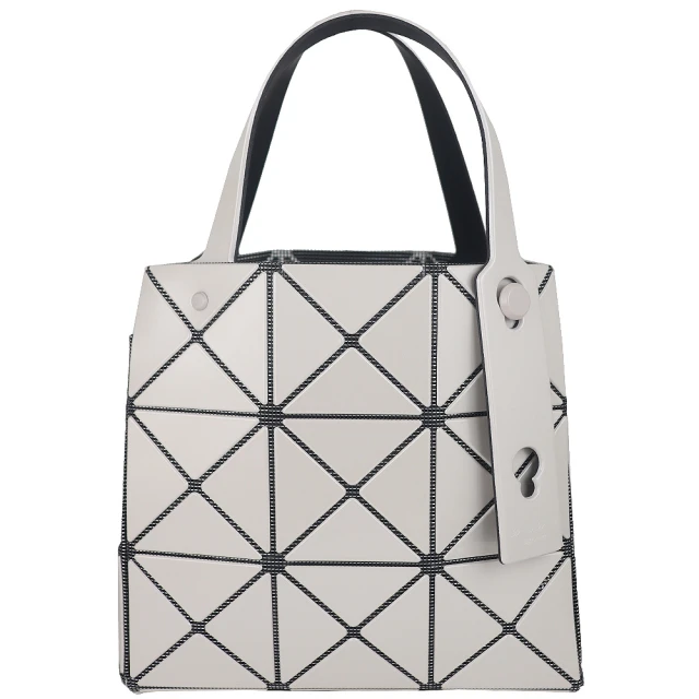 ISSEY MIYAKE 三宅一生 BAOBAO 方格3x3手提包(米白色/小)