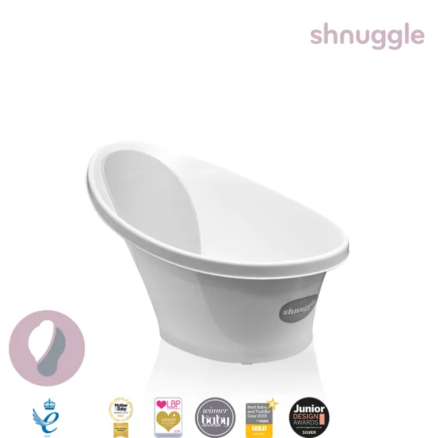 【Shnuggle】月亮澡盆 4件組 優惠組合(嬰兒澡盆+星光洗澡玩具+漂漂船+洗澡玩具收納桶)