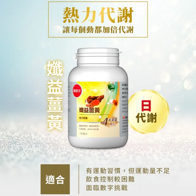 【葡萄王】易得纖30粒x2+孅益薑黃30粒x2盒(孅益代謝組 葡萄王官方)