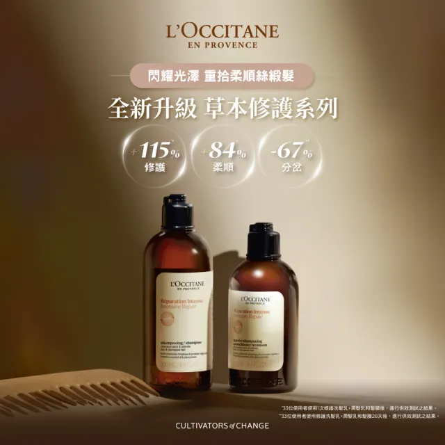 【L’Occitane 歐舒丹】官方直營 草本修護洗髮超值組(修護洗髮乳500ml+修護洗髮乳補充包500ml/洗髮精)