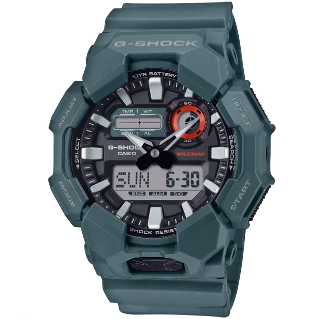 CASIO 卡西歐 卡西歐G-SHOCK 潛水雙顯運動錶-藍綠色(GA-010-2A 台灣公司貨)