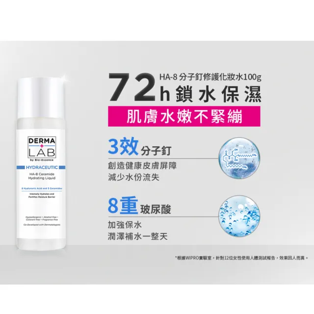 【DermaLab 德美醫研】HA-8分子釘修護保濕水100g(3入組)