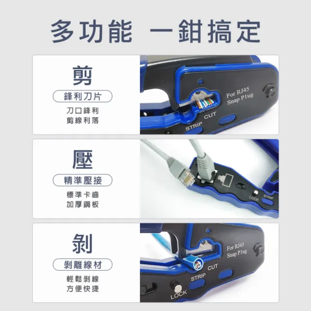 【大匠工具】網路線接頭 RJ45壓接鉗 網路線壓接 電纜剝線鉗 網路壓接鉗 -CAT567-F(網路工具 水晶頭壓接鉗)