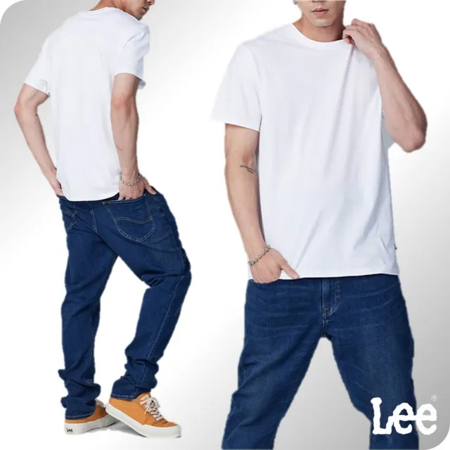 【Lee】出清品-男裝 短袖T恤 / 左胸三角 小LOGO 共2色 舒適版型(LB302032848 / LB302032K14)