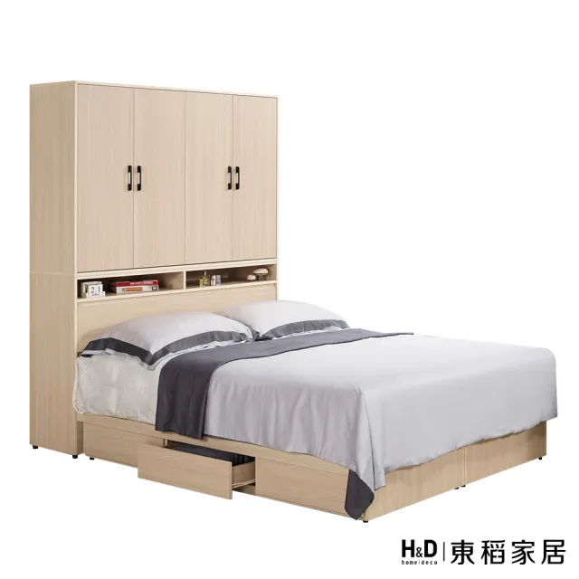 【H&D 東稻家居】衣櫃式雙人床5尺(TCM-08618)