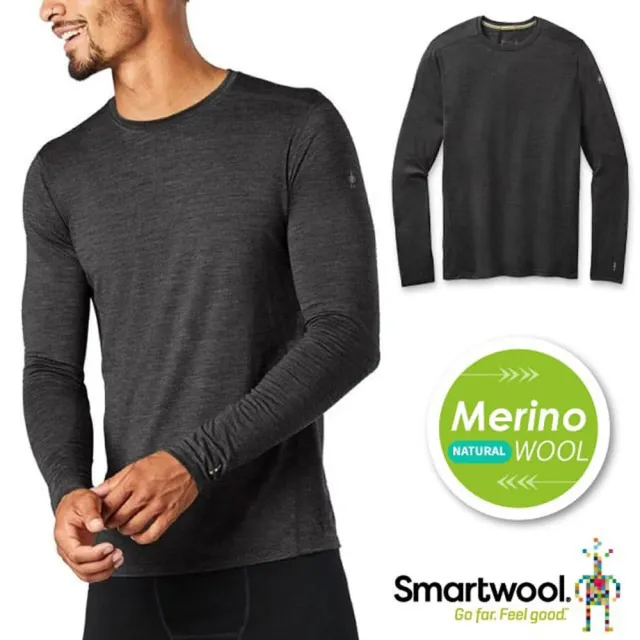 【SmartWool】男 All-season 美麗諾羊毛內著長袖.衛生衣.內搭衣.貼身內衣(SW016953-D36 鋼鐵霧灰)