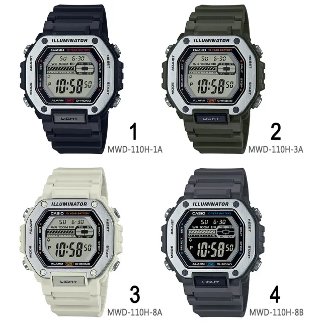 【CASIO 卡西歐】數位 指針 中性錶 手錶/8款可選 情人節 送禮(MWD-110H/MTP-VD01D系列)