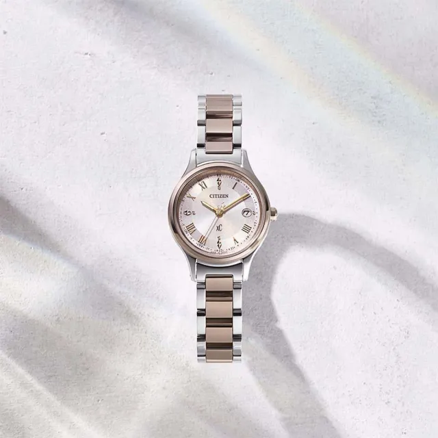 【CITIZEN 星辰】xC 光動能鈦金屬電波女錶-27mm(ES9496-64W)