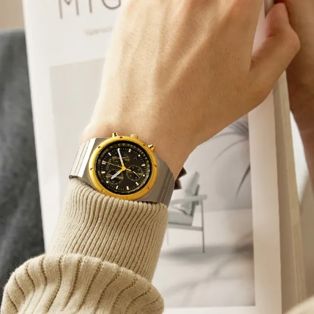 【CITIZEN 星辰】Chronograph 昭和金限定款 計時腕錶-38mm(AT2544-64E)