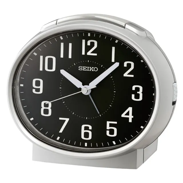 【SEIKO 精工】超靜音滑動式秒針大數字防貪睡鬧鐘-3色可選 送禮 禮物(QHK059A/QHK059G/QHK059R/速)