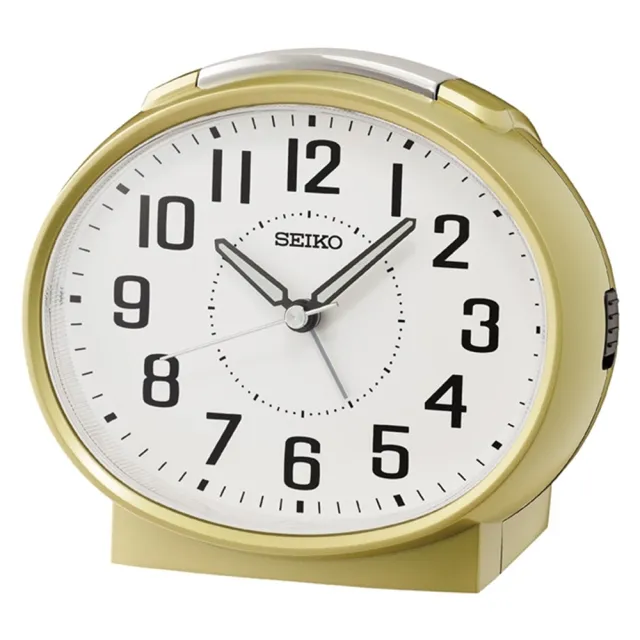 【SEIKO 精工】超靜音滑動式秒針大數字防貪睡鬧鐘-3色可選 雙11 送禮(QHK059A/QHK059G/QHK059R/速)