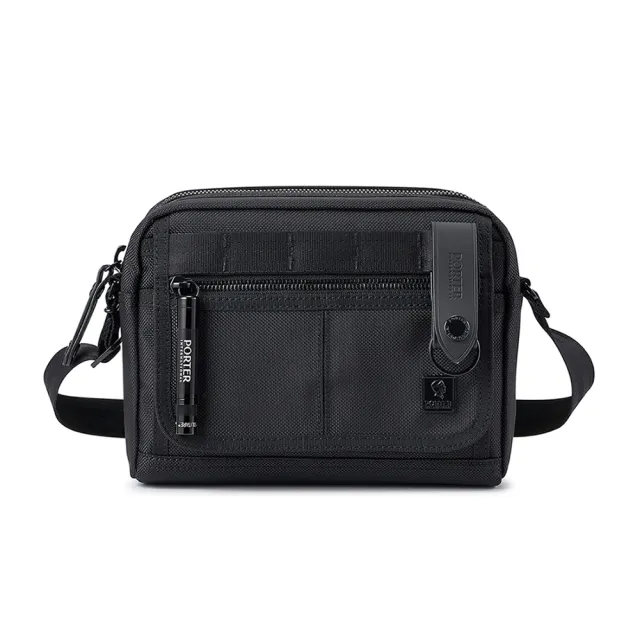 【PORTER INTERNATIONAL】自信經典NEW HEAT斜背包(黑)