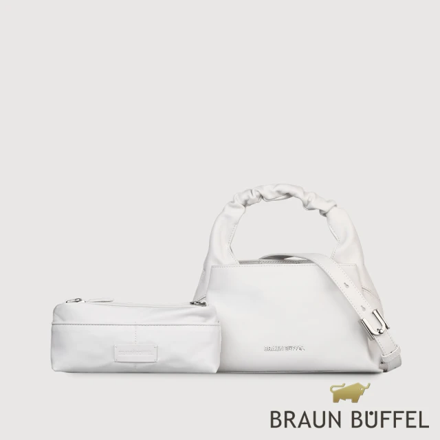 BRAUN BUFFEL 德國小金牛 台灣總代理 薇拉-A 附背帶小肩包-白色(BF850-51-WT)