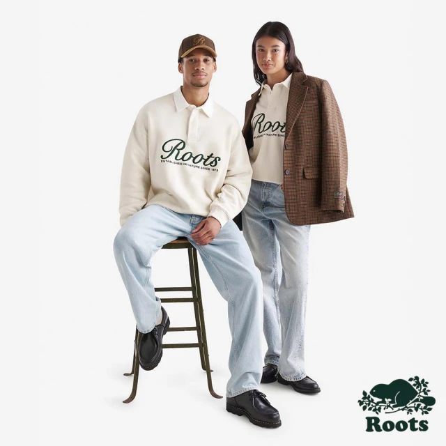 Roots Roots中性-ROOTS SIGNATURE POLO上衣(米白色)