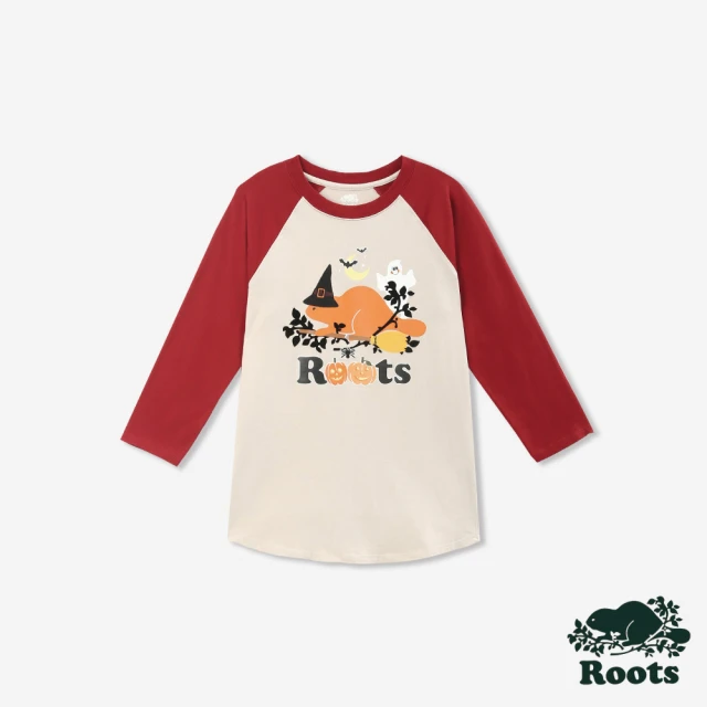 Roots Roots女裝- HALLOWEEN COOPER BASEBALL 長袖上衣(紅色)