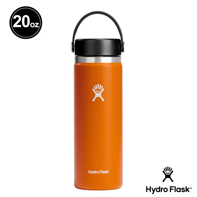 【Hydro Flask】20oz/592ml 寬口 提環 保溫瓶 多色可選(高保冰  無毒 美國品牌 食安 防滑塗層 大口徑)