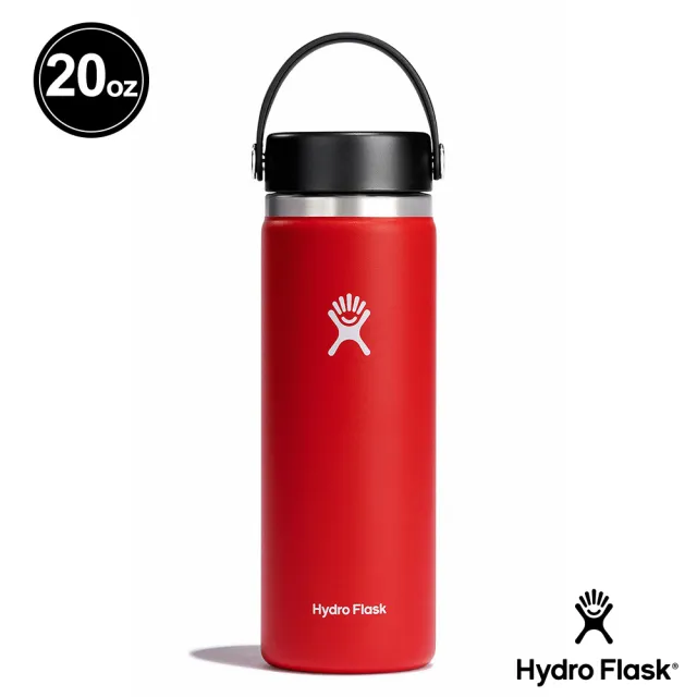 【Hydro Flask】20oz/592ml 寬口 提環 保溫瓶 多色可選(高保冰  無毒 美國品牌 食安 防滑塗層 大口徑)