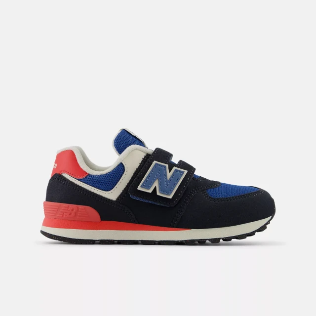 NEW BALANCE NB 574系列 童鞋 小朋友 魔鬼氈 藍紅色 運動鞋(PV574RBT ∞)