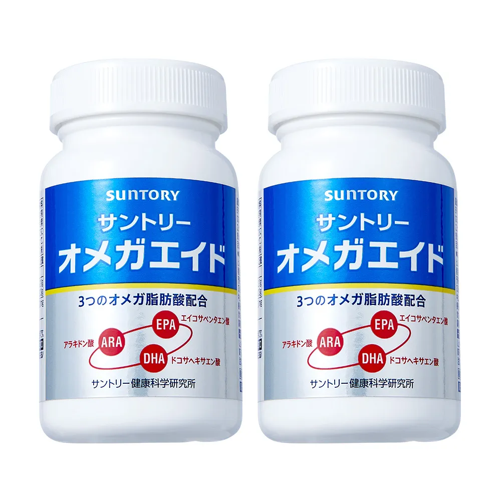 【Suntory 三得利官方直營】益思健 180顆x2罐組(Omega 3 DHA EPA☆、Omega 6 ARA、蝦紅素 觀察敏銳)