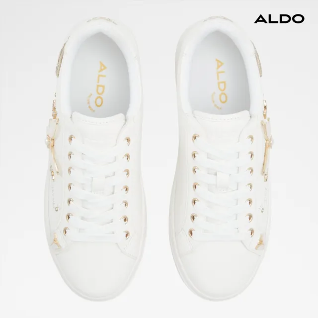 【ALDO】雙11★PEARLWING-時尚獨特蝴蝶裝飾小白鞋-女鞋(白色)