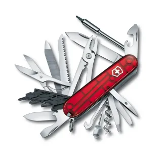 【VICTORINOX 瑞士維氏】CyberTool L電腦工具刀/透紅(1.7775.T)