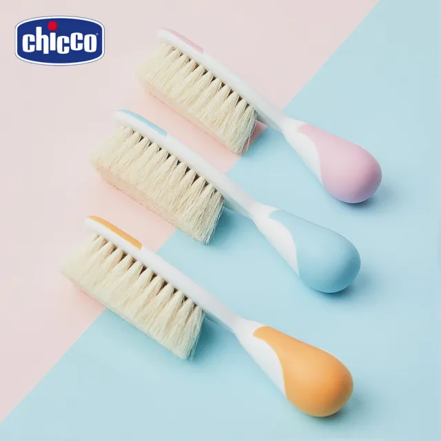 【Chicco 官方直營】嬰兒專用髮梳組-粉藍