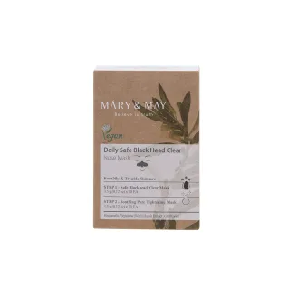 【MARY&MAY】黑頭粉刺每日溫和清潔鼻貼/10組入(潔淨鼻貼 無懼黑頭)